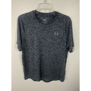 Under Armour Shirt Men's M Blue The Tech Tee Heat Gear Loose Fit Athletic